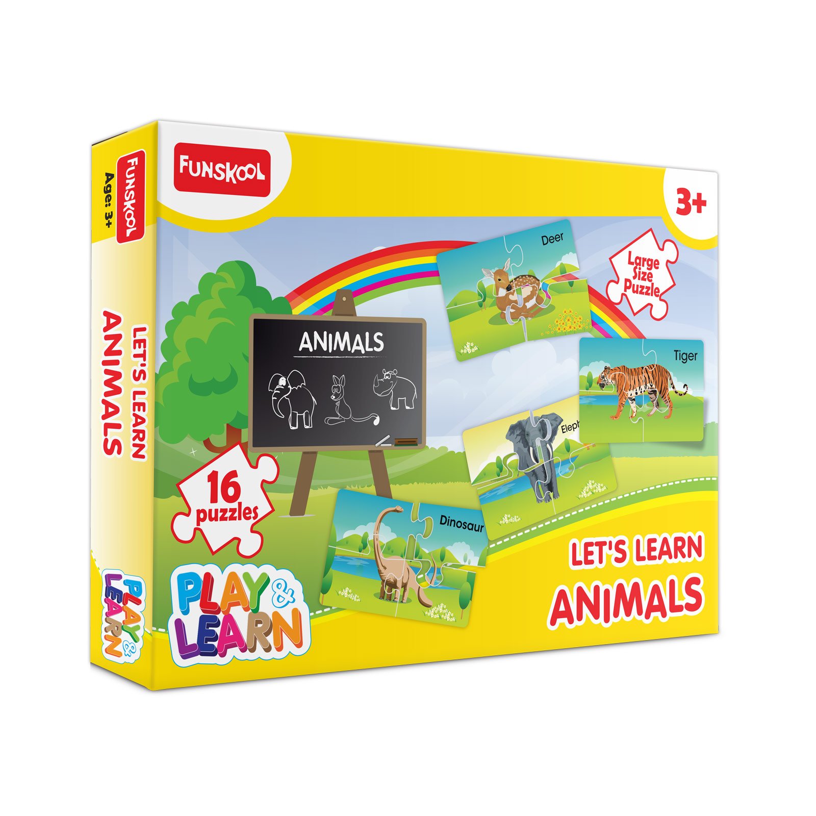 Let’s Learn Animals Puzzle – Fun and Educational Animal-Themed Puzzle for Kids (3+ Years)