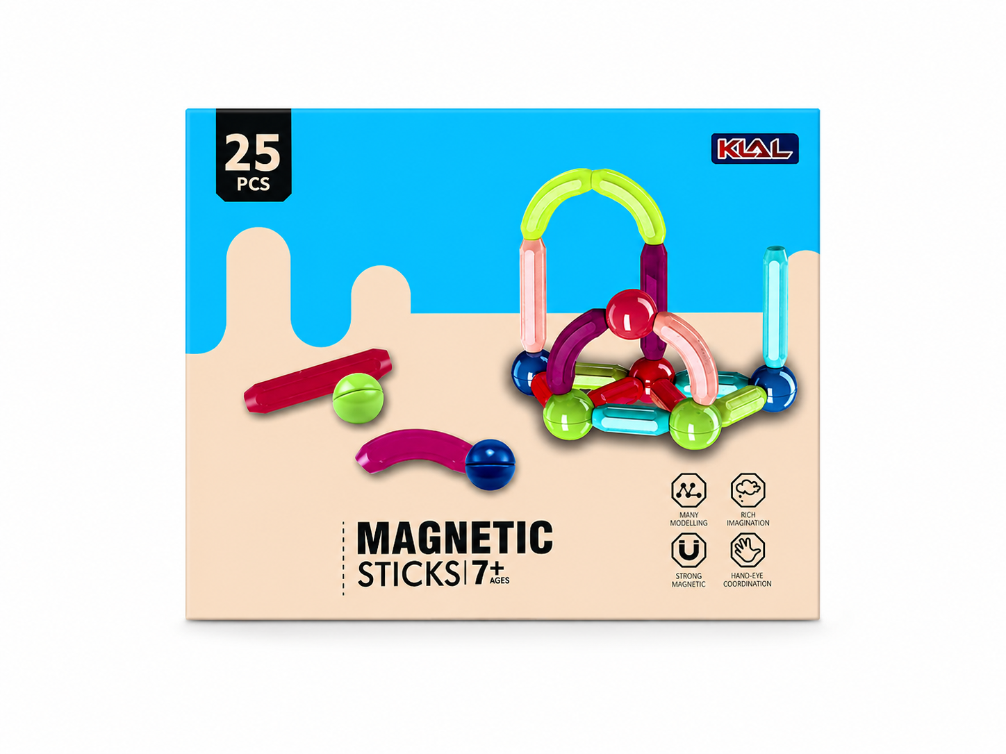 Magnetic Sticks Building Set – Creative Construction Toy (25 Pieces, 7+ Years)