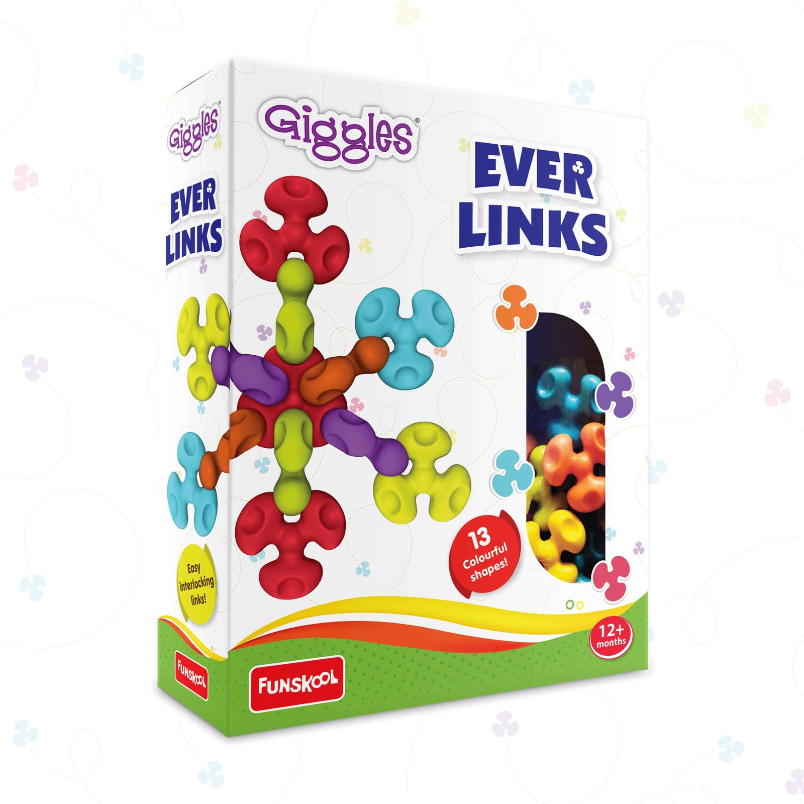 Ever Links – 13-Piece Interlocking Learning Toy for Toddlers (12+ Months)