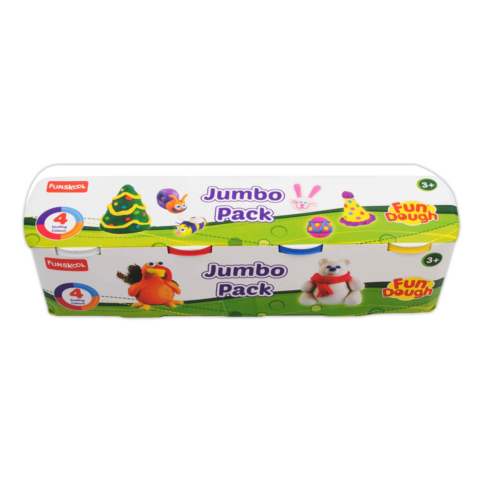 Fundough Jumbo Pack – 4-Tub Dough Set for Creative Play (3+ Years)