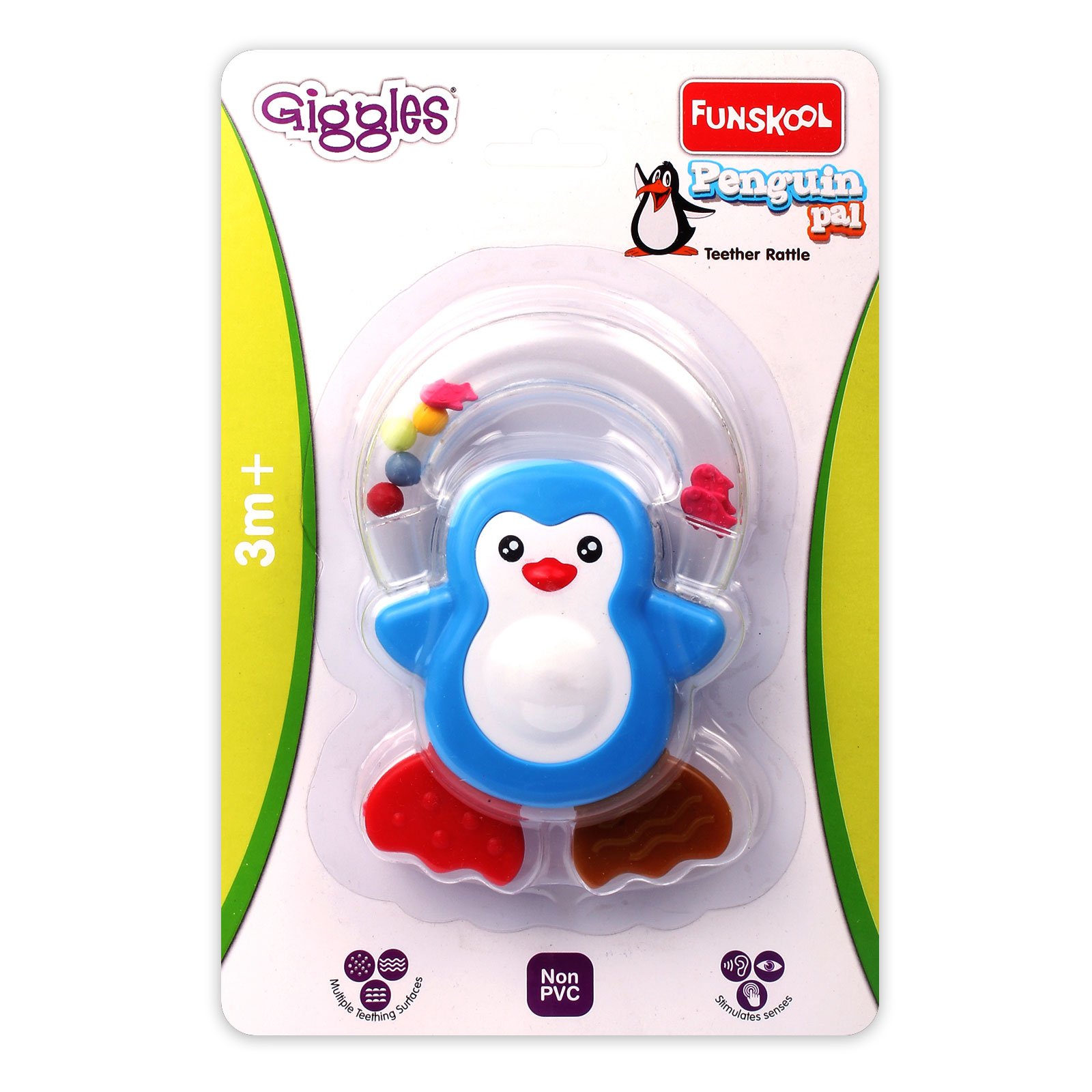 Penguin Pal Teether Rattle – Engaging Sensory Toy for Babies (3+ Months)